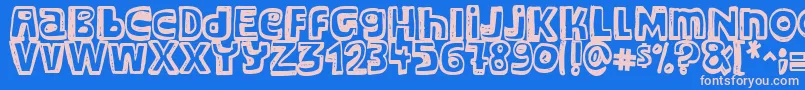 Major Snopes Font – Pink Fonts on Blue Background