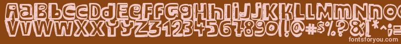 Major Snopes Font – Pink Fonts on Brown Background
