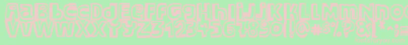 Major Snopes Font – Pink Fonts on Green Background