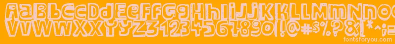 Major Snopes Font – Pink Fonts on Orange Background