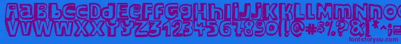 Major Snopes Font – Purple Fonts on Blue Background