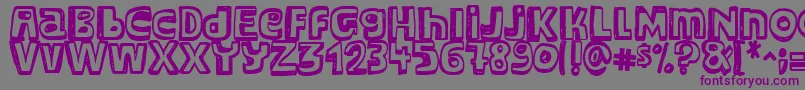 フォントMajor Snopes – 紫色のフォント、灰色の背景