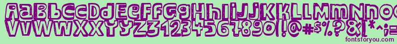 Major Snopes Font – Purple Fonts on Green Background