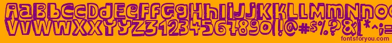 Major Snopes Font – Purple Fonts on Orange Background