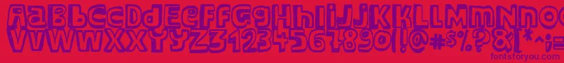 Major Snopes Font – Purple Fonts on Red Background
