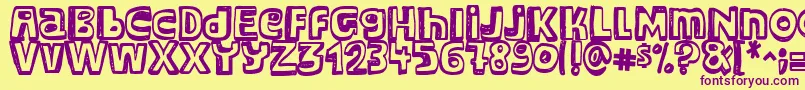 Major Snopes Font – Purple Fonts on Yellow Background