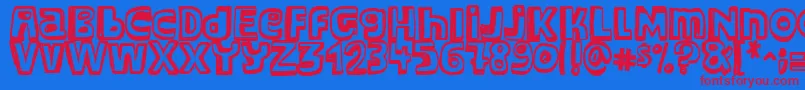 Major Snopes Font – Red Fonts on Blue Background