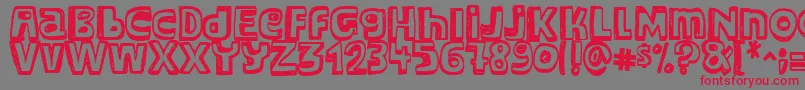 Major Snopes Font – Red Fonts on Gray Background