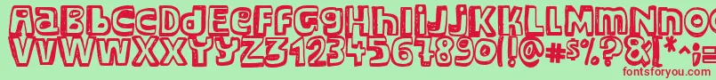 Major Snopes Font – Red Fonts on Green Background
