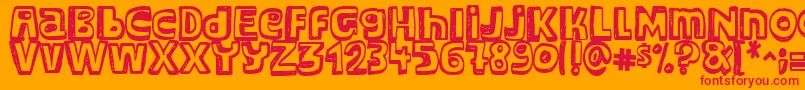 Major Snopes Font – Red Fonts on Orange Background