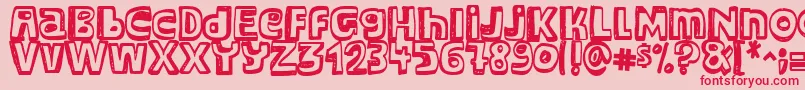 Major Snopes Font – Red Fonts on Pink Background