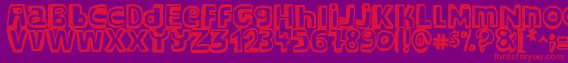 Major Snopes Font – Red Fonts on Purple Background