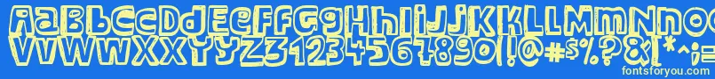Major Snopes Font – Yellow Fonts on Blue Background