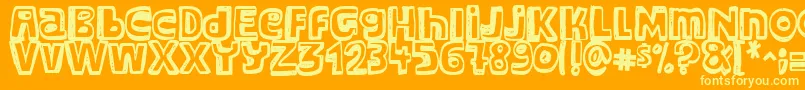 Major Snopes Font – Yellow Fonts on Orange Background