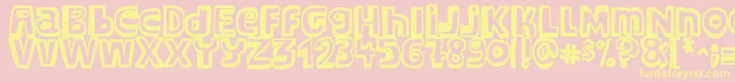 Major Snopes Font – Yellow Fonts on Pink Background