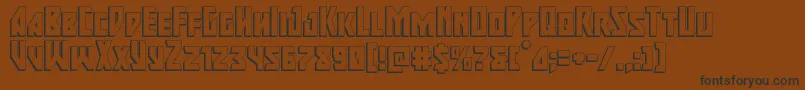 majorforce3d Font – Black Fonts on Brown Background