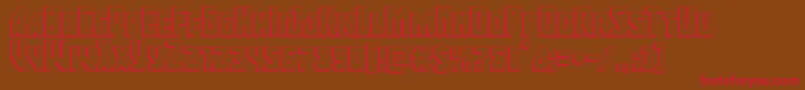 majorforce3d Font – Red Fonts on Brown Background