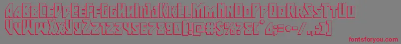 majorforce3d Font – Red Fonts on Gray Background