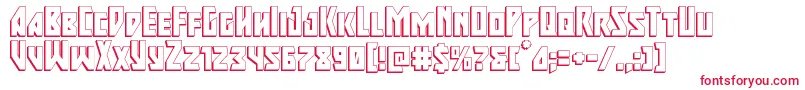 フォントmajorforce3d – 赤い文字