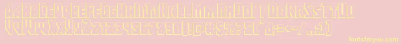 majorforce3d Font – Yellow Fonts on Pink Background