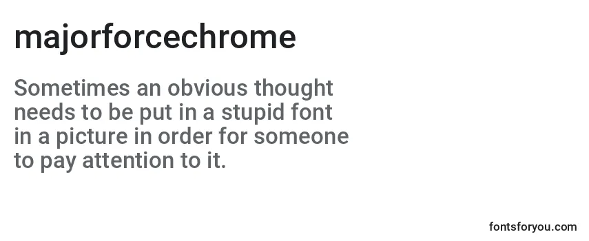 Majorforcechrome (133425) Font