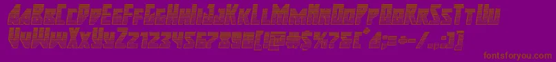 Fonte majorforcechromeital – fontes marrons em um fundo roxo