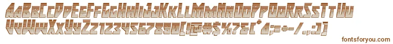 フォントmajorforcechromeital – 白い背景に茶色のフォント