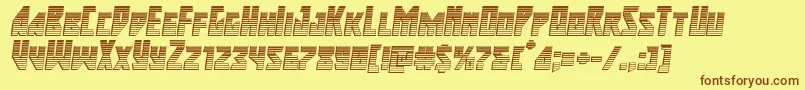 majorforcechromeital Font – Brown Fonts on Yellow Background