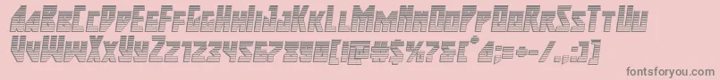 majorforcechromeital Font – Gray Fonts on Pink Background