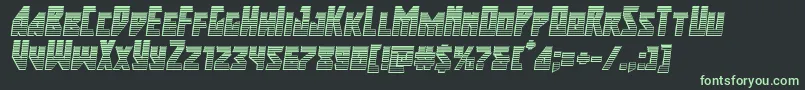 majorforcechromeital Font – Green Fonts on Black Background