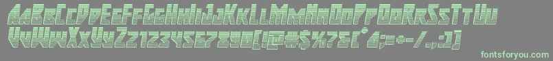 majorforcechromeital Font – Green Fonts on Gray Background
