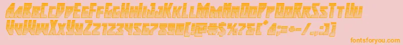 majorforcechromeital Font – Orange Fonts on Pink Background