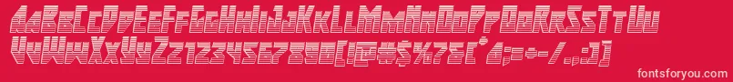 majorforcechromeital Font – Pink Fonts on Red Background