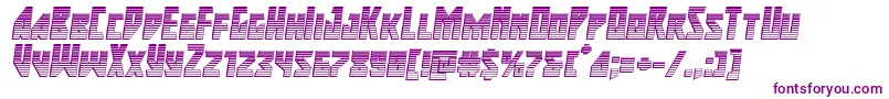 Czcionka majorforcechromeital – fioletowe czcionki