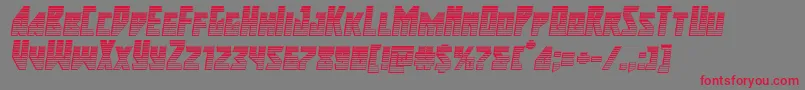 majorforcechromeital Font – Red Fonts on Gray Background