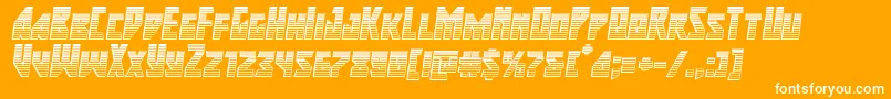 フォントmajorforcechromeital – オレンジの背景に白い文字
