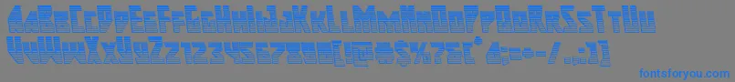 majorforcechromeleft Font – Blue Fonts on Gray Background