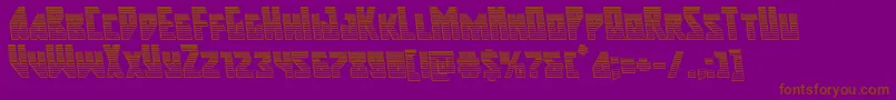 majorforcechromeleft Font – Brown Fonts on Purple Background