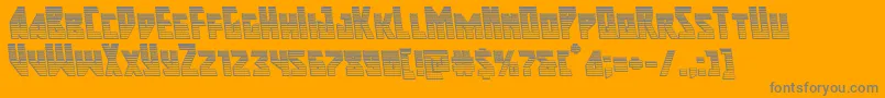 majorforcechromeleft Font – Gray Fonts on Orange Background