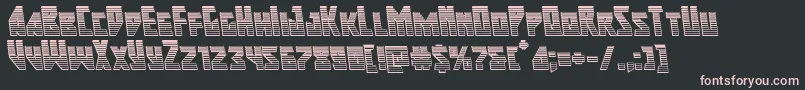 majorforcechromeleft Font – Pink Fonts on Black Background