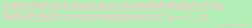 majorforcechromeleft Font – Pink Fonts on Green Background