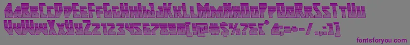 majorforcechromeleft Font – Purple Fonts on Gray Background