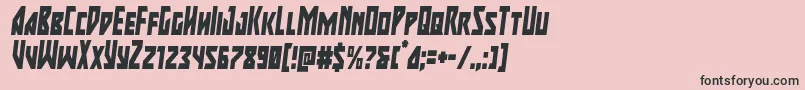 majorforcecondital Font – Black Fonts on Pink Background