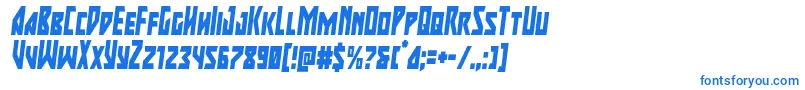 Шрифт majorforcecondital – синие шрифты на белом фоне
