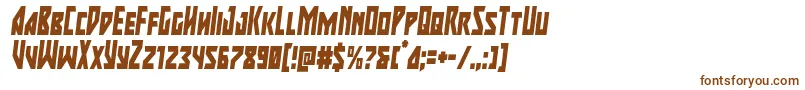 majorforcecondital-fontti – ruskeat fontit valkoisella taustalla