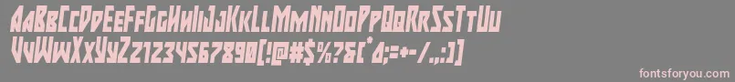 Шрифт majorforcecondital – розовые шрифты на сером фоне