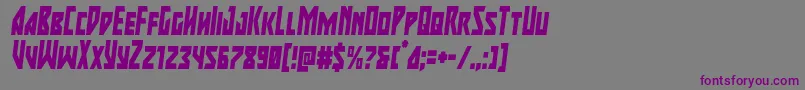 majorforcecondital Font – Purple Fonts on Gray Background