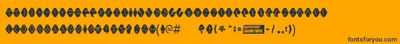 Electorateboogie Font – Black Fonts on Orange Background