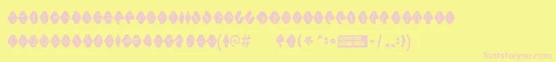 Czcionka Electorateboogie – różowe czcionki na żółtym tle