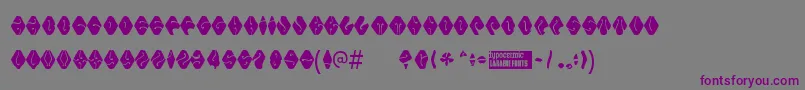 Czcionka Electorateboogie – fioletowe czcionki na szarym tle